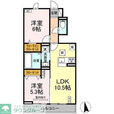 (仮称)D-ROOMすみよし台 Aの物件間取画像